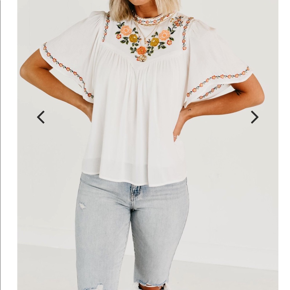 Keely Embroidered Top
